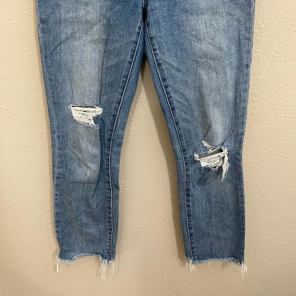 Madewell The Perfect Vintage Distressed Frayed Hem Cropped Jeans Parnell Wash 25 - Picture 8 of 15